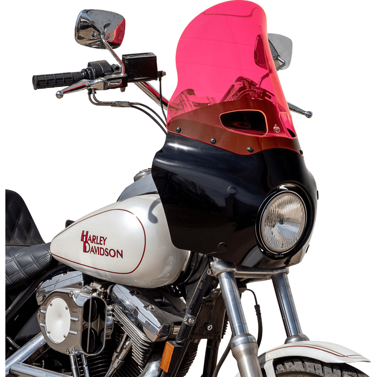 KLOCK WERKS - Ice Flare Windshield - Pink Ice - Memphis Shades Road Warrior Fairing - MetalCore Harley Supply - View 3