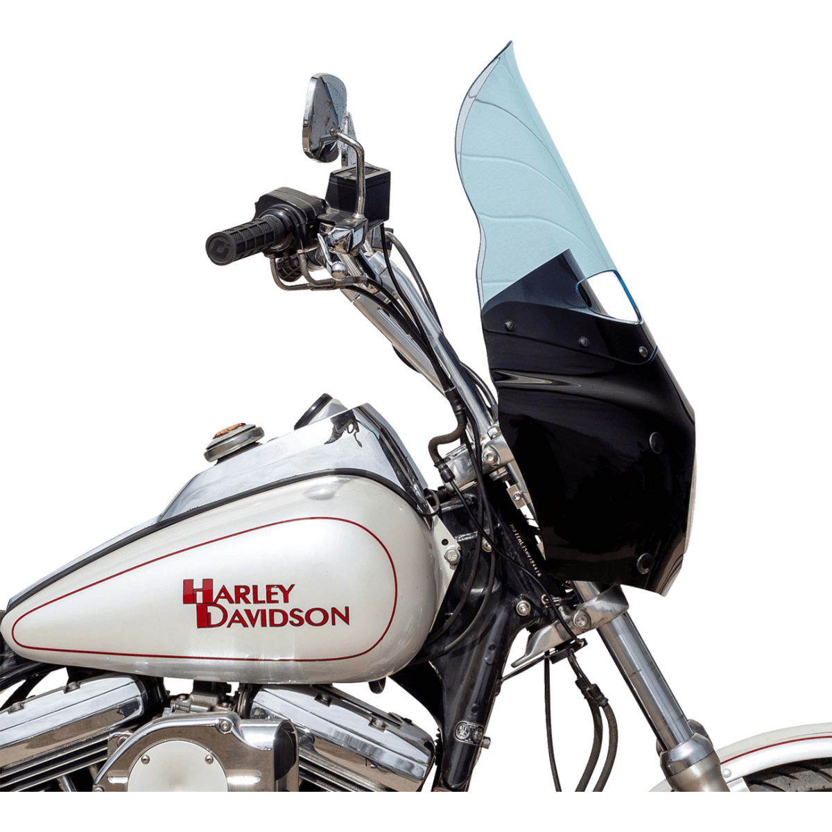 KLOCK WERKS - Ice Flare Windshield - Blue Ice - Memphis Shades Road Warrior Fairing - MetalCore Harley Supply - View 4