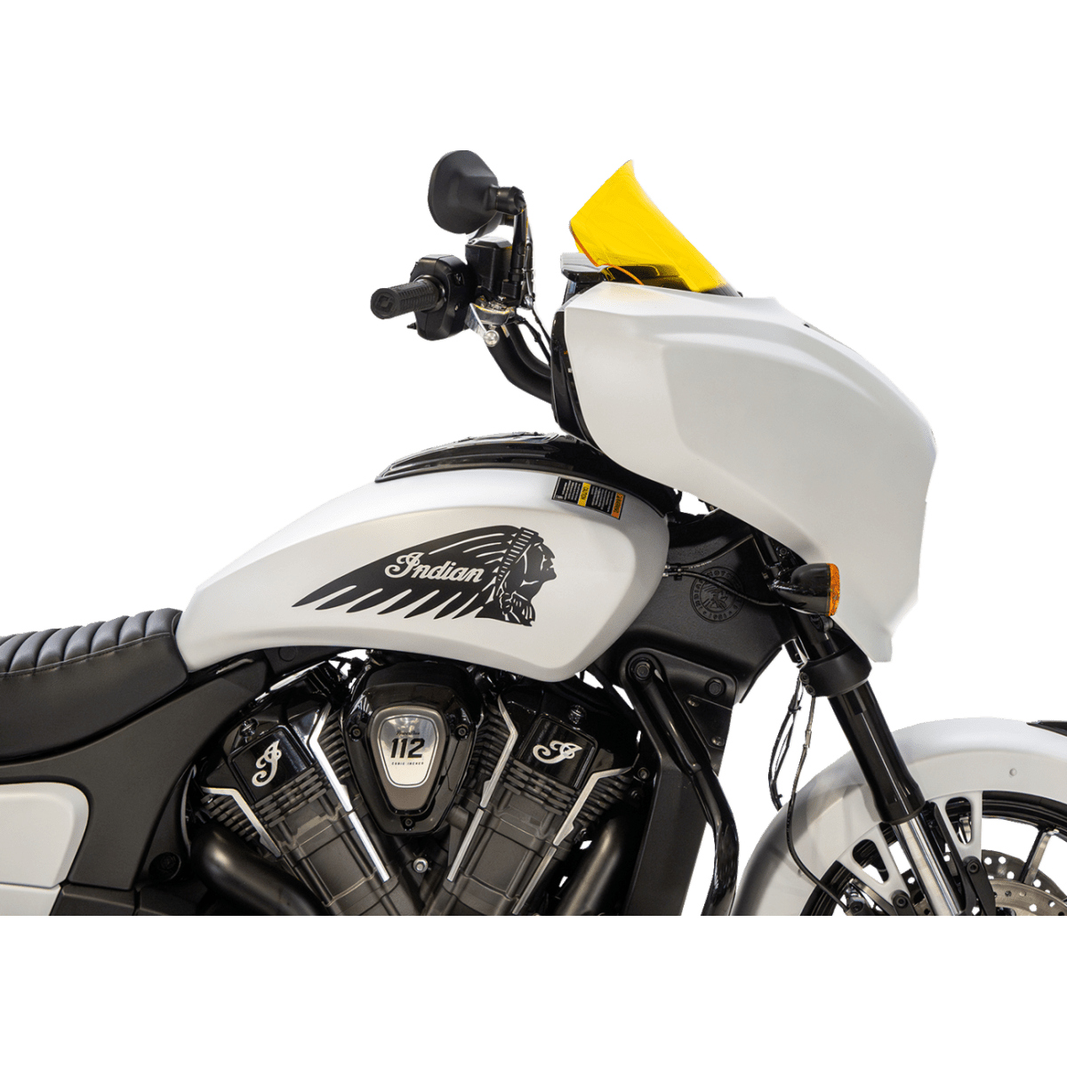 KLOCK WERKS - Kolor Flare Windshield - Yellow - View 13 - MetalCore Harley Supply