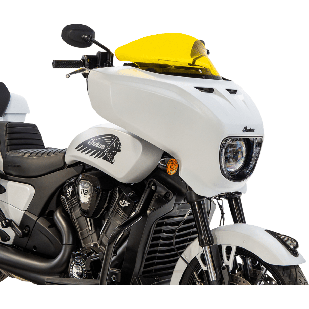 KLOCK WERKS - Kolor Flare Windshield - Yellow - View 12 - MetalCore Harley Supply