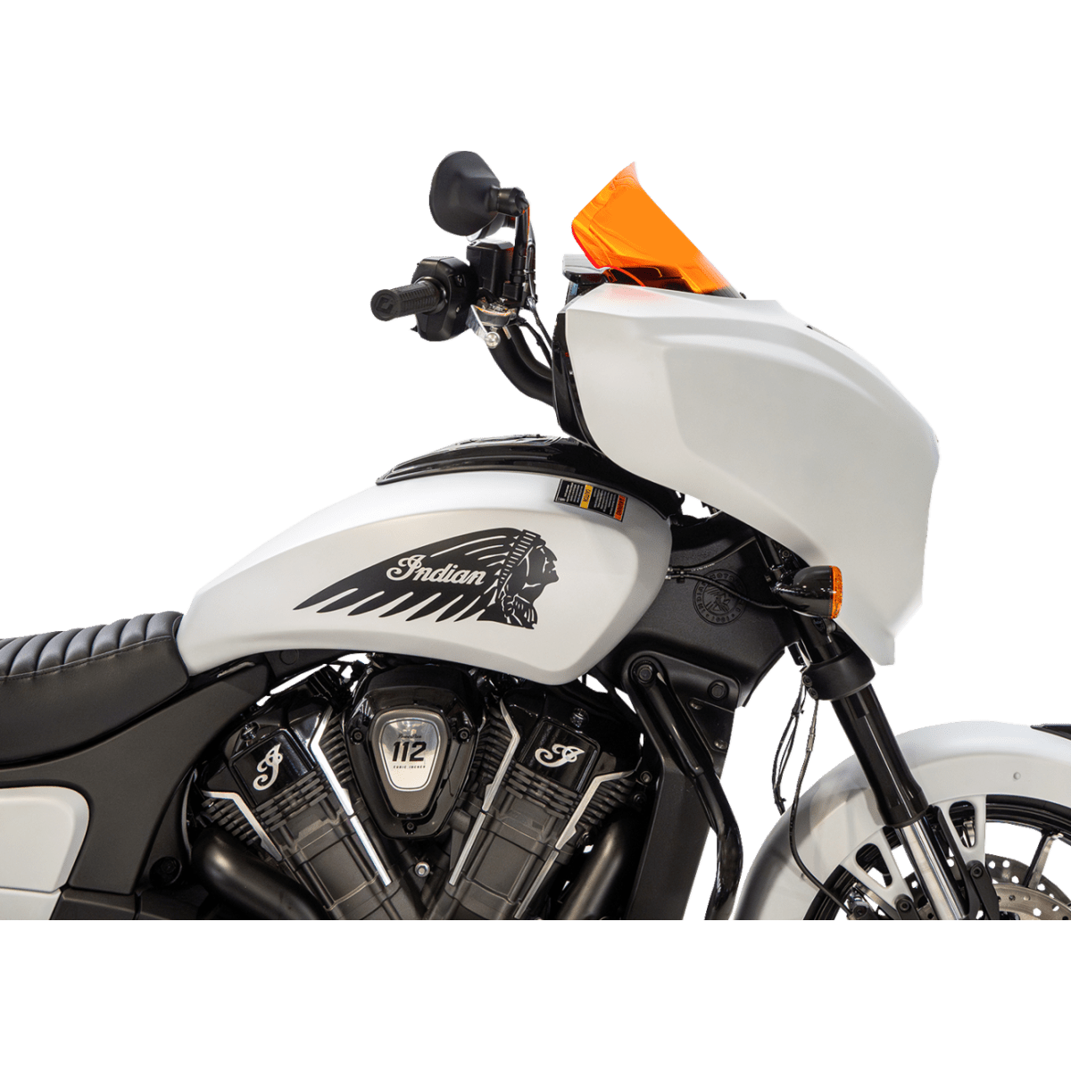 KLOCK WERKS - Kolor Flare Windshield - Orange - View 9 - MetalCore Harley Supply