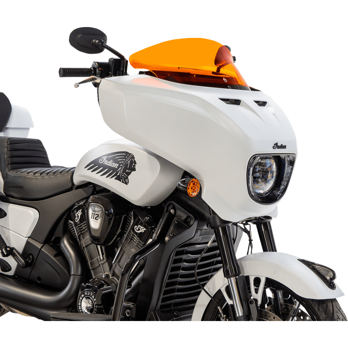 KLOCK WERKS - Kolor Flare Windshield - Orange - View 8 - MetalCore Harley Supply