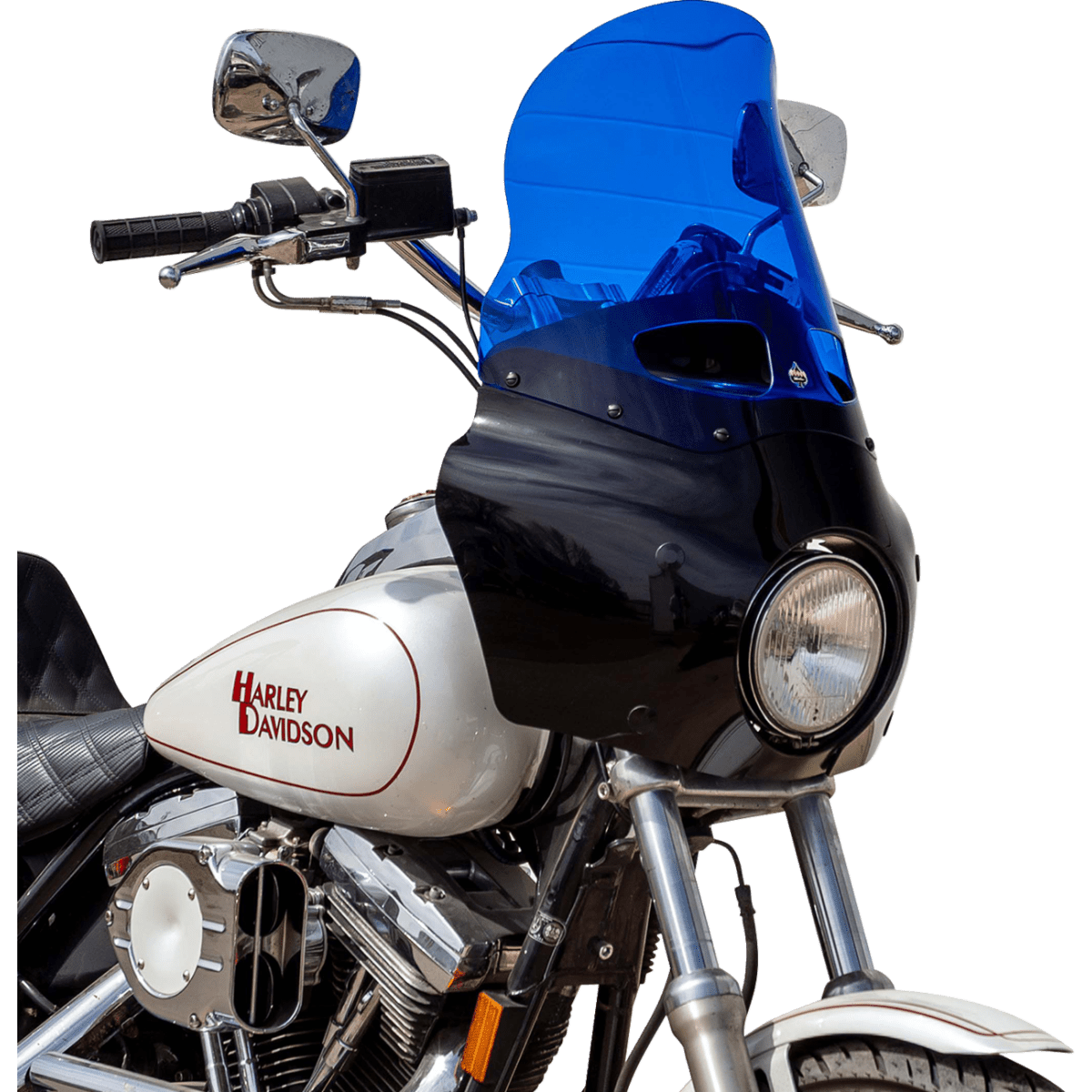 KLOCK WERKS - Kolor Flare Windshield - Blue - Memphis Shades Road Warrior Fairing - MetalCore Harley Supply - View 2