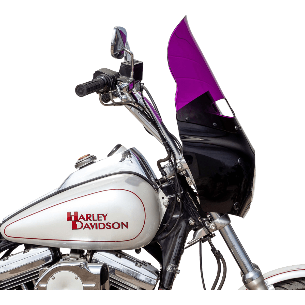 KLOCK WERKS - Kolor Flare Windshield - Purple - Memphis Shades Road Warrior Fairing - MetalCore Harley Supply - View 4