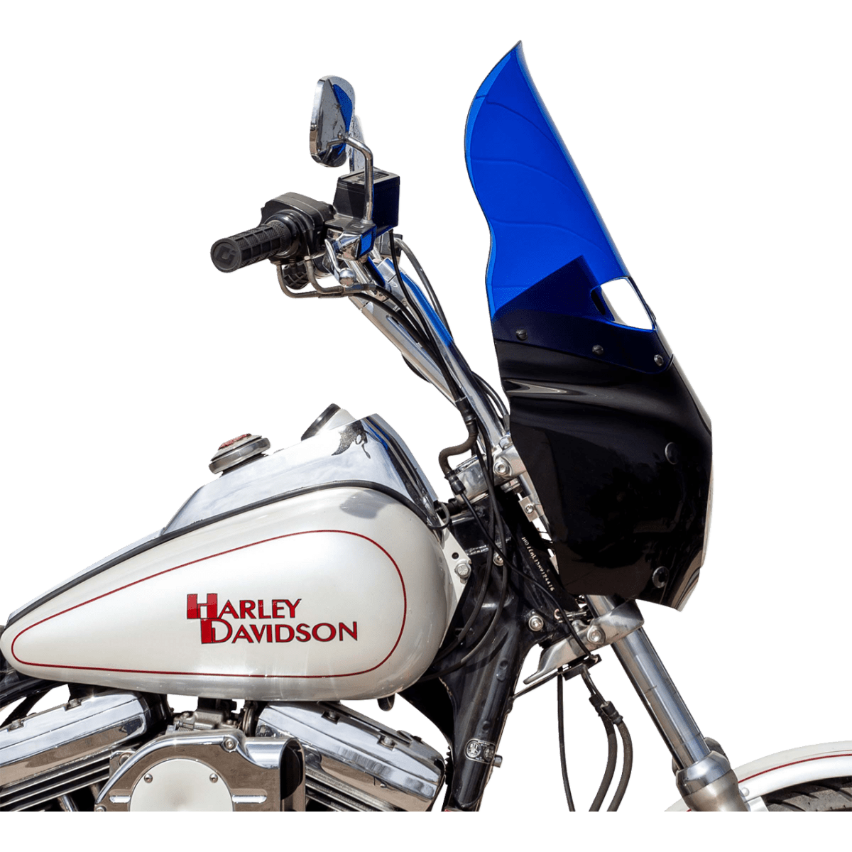 KLOCK WERKS - Kolor Flare Windshield - Blue - Memphis Shades Road Warrior Fairing - MetalCore Harley Supply - View 3
