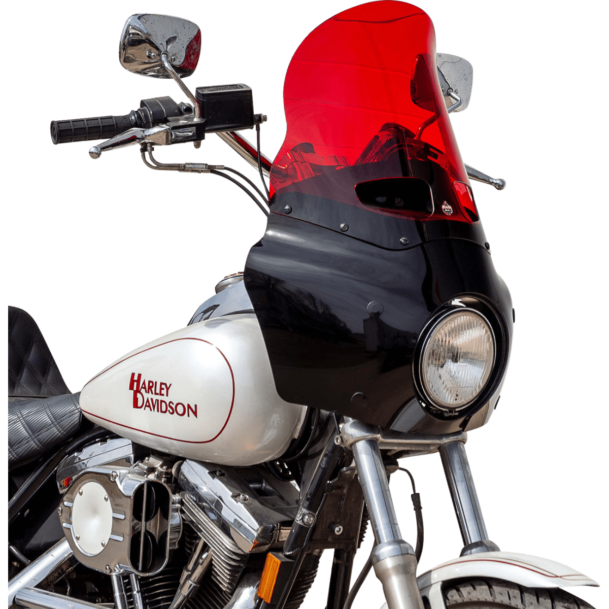 KLOCK WERKS - Kolor Flare Windshield - Red - Memphis Shades Road Warrior Fairing - MetalCore Harley Supply - View 3