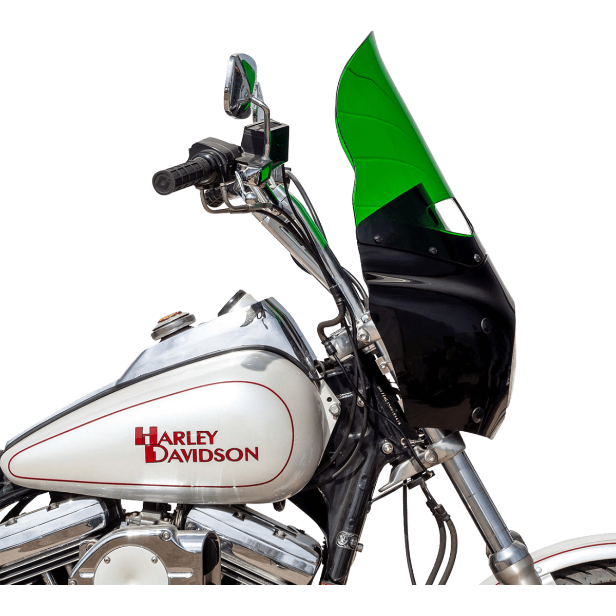 KLOCK WERKS - Kolor Flare Windshield - Green - Memphis Shades Road Warrior Fairing - MetalCore Harley Supply - View 4