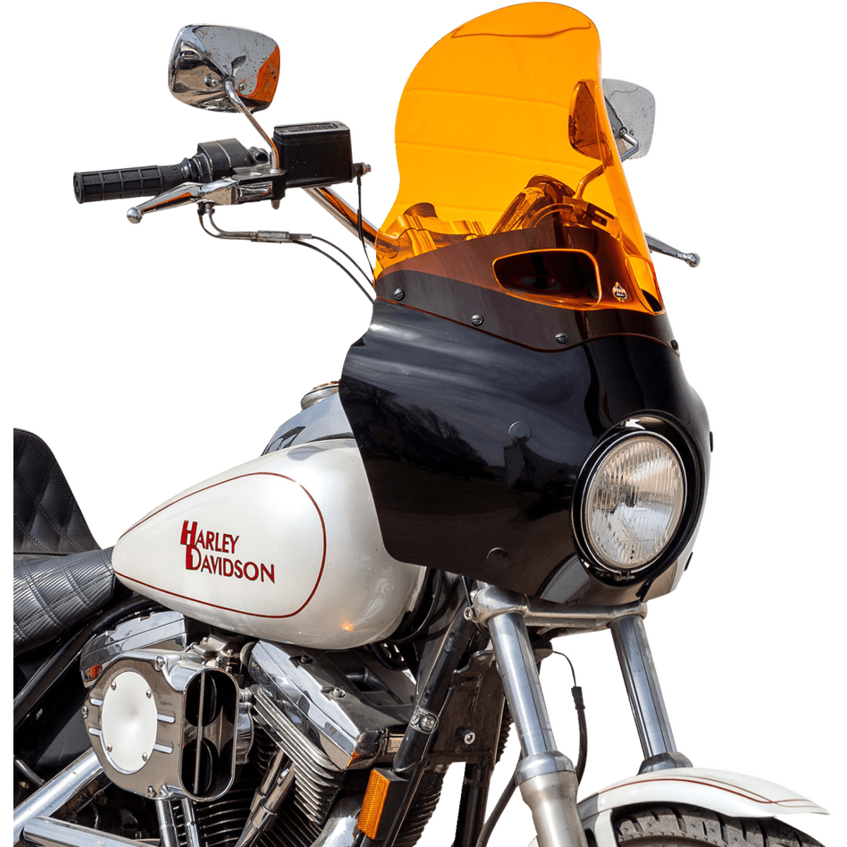 KLOCK WERKS - Kolor Flare Windshield - Orange - Memphis Shades Road Warrior Fairing - MetalCore Harley Supply - View 3