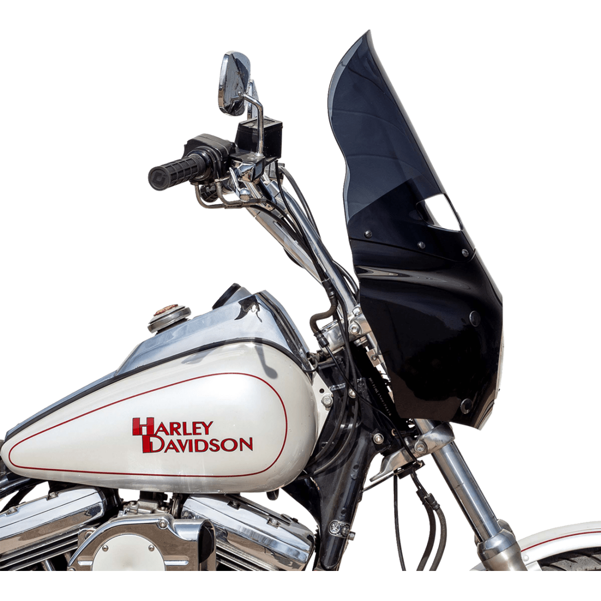 KLOCK WERKS - Tint Flare Windshield - Dark Smoke - Memphis Shades Road Warrior Fairing - MetalCore Harley Supply - View 4