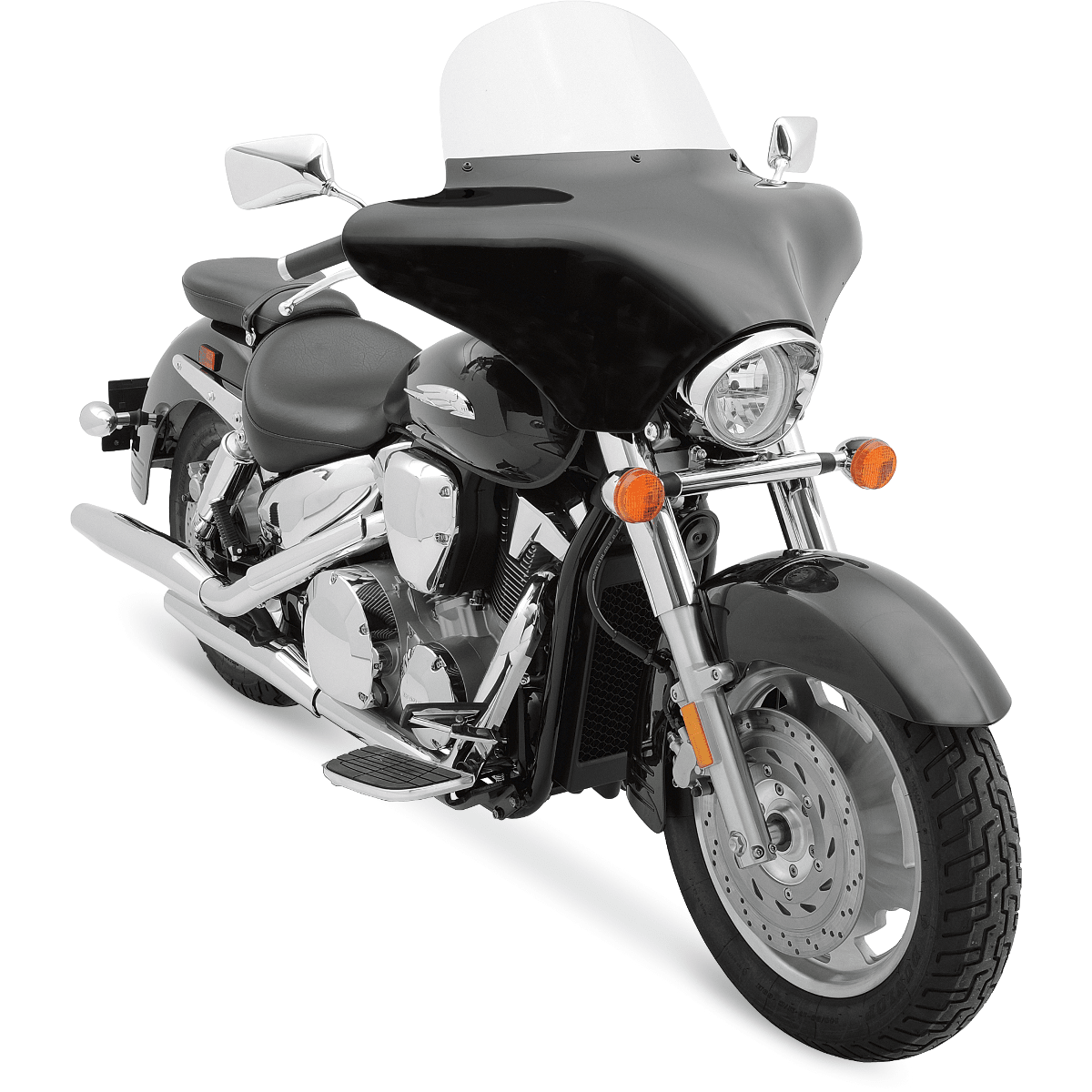 MEMPHIS SHADES - Batwing Fairing Windshield - 9" Clear View 2 - MetalCore Harley Supply