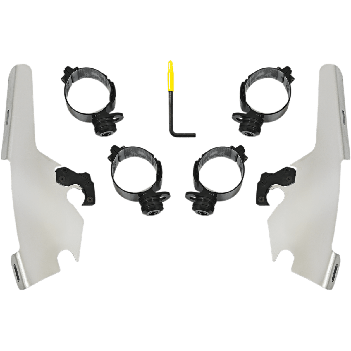 MEMPHIS SHADES - Batwing Trigger-Lock Mount Kit - '18-'21 FLSB Polished - MetalCore Harley Supply