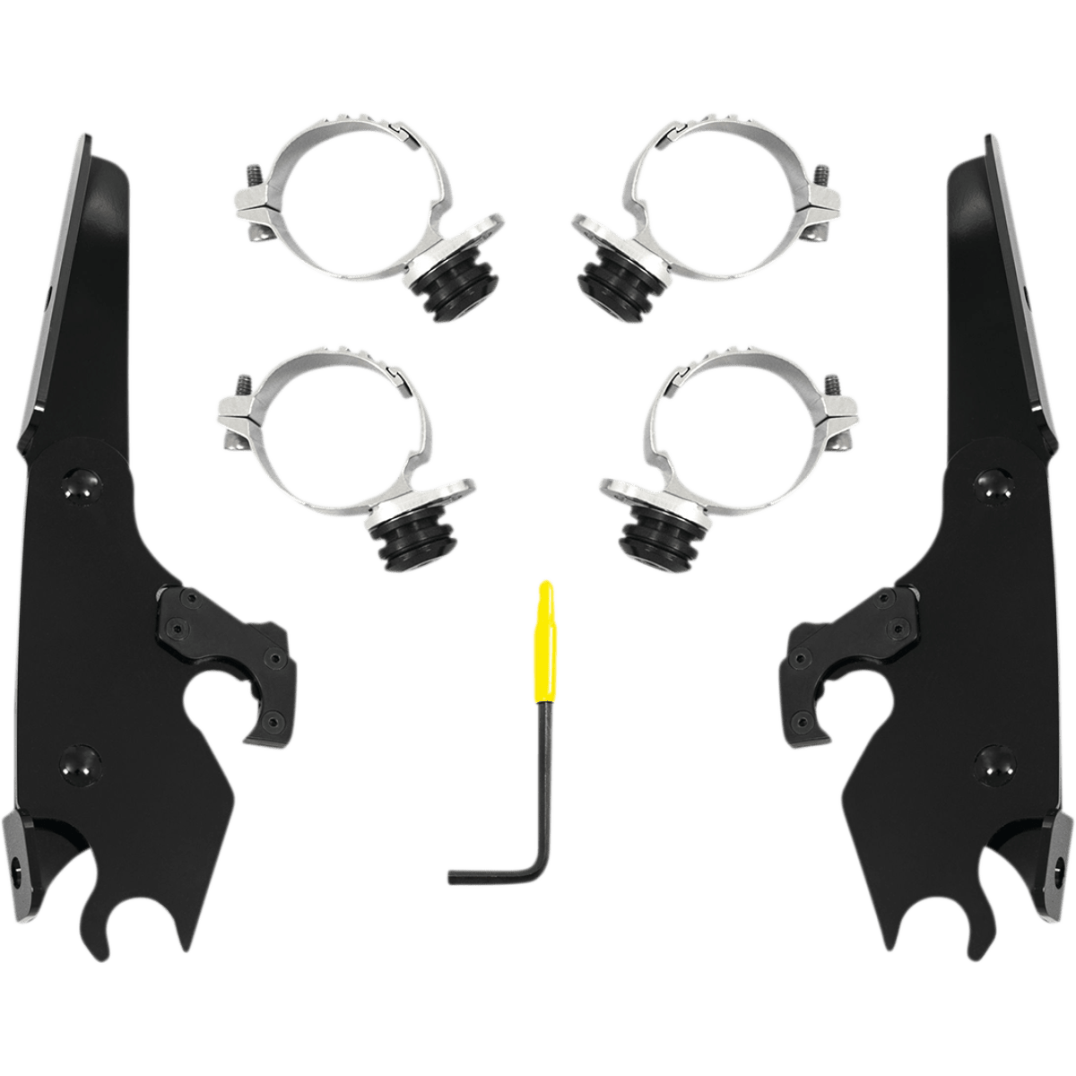 MEMPHIS SHADES - Batwing Trigger-Lock Mount Kit - '16-'22 XL1200X Black - MetalCore Harley Supply