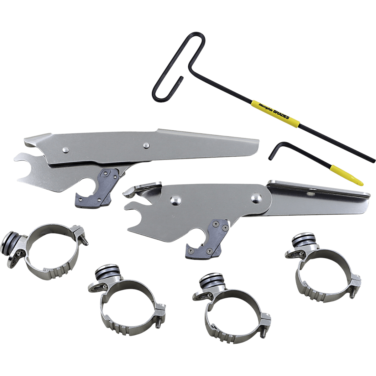 MEMPHIS SHADES - Batwing Trigger-Lock Mount Kit - '16-'22 XL1200X Polished - MetalCore Harley Supply