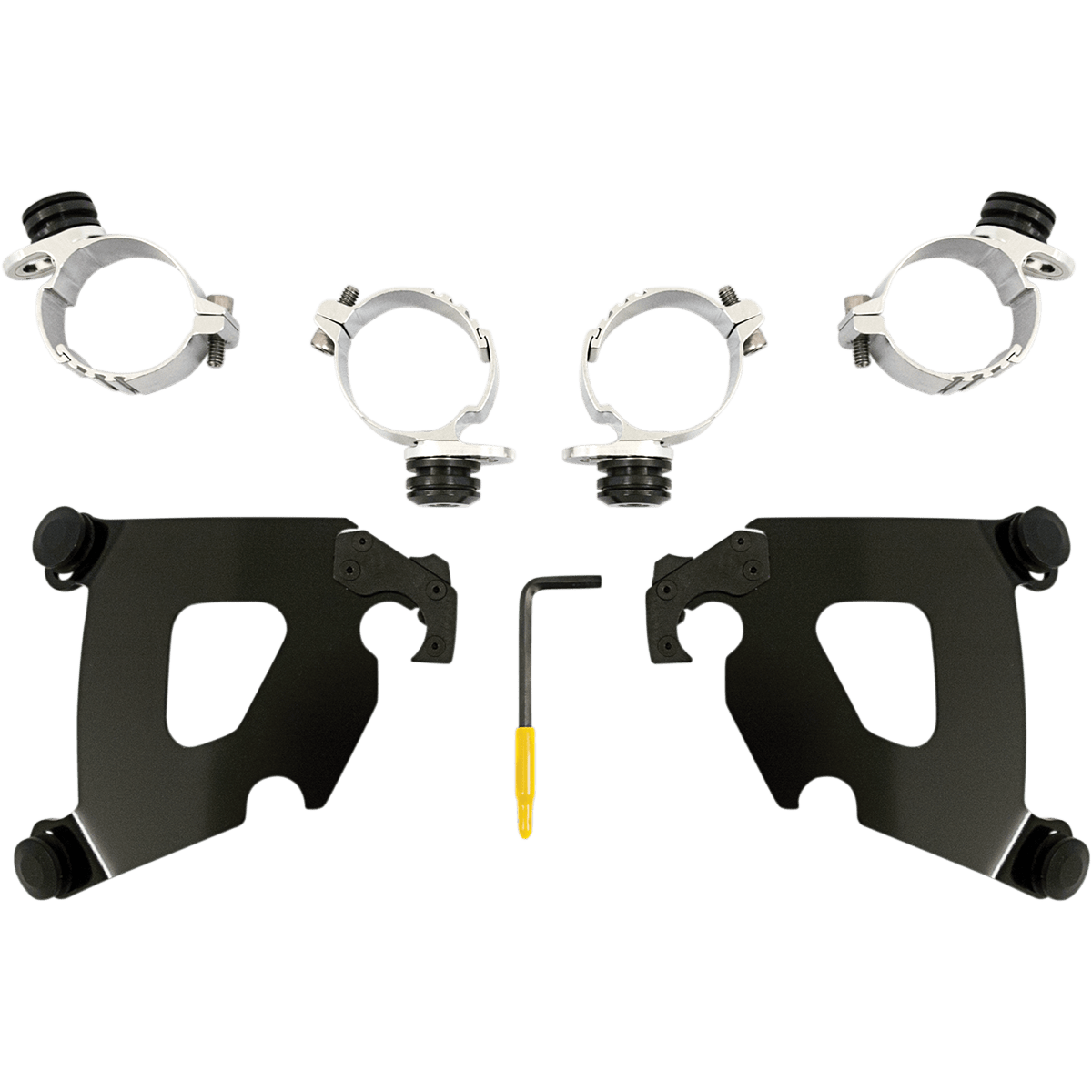 MEMPHIS SHADES - Cafe Trigger-Lock Mount Kit - '18-'25 FXBB/FXBBS and FXST, '06-'17 FXD/FXDC/FXDB/FXDI35, '06-'09 FXDL Black