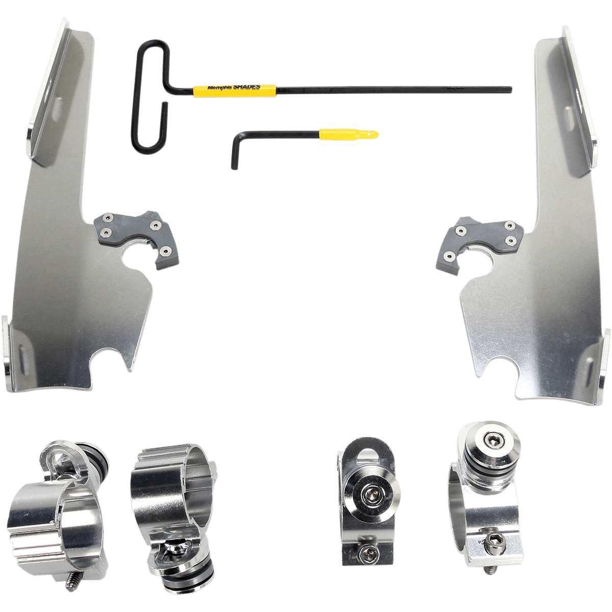 MEMPHIS SHADES - Fats and Slim Trigger-Lock Mount Kit - 11-21 XL1200C - Polished - MetalCore Harley Supply