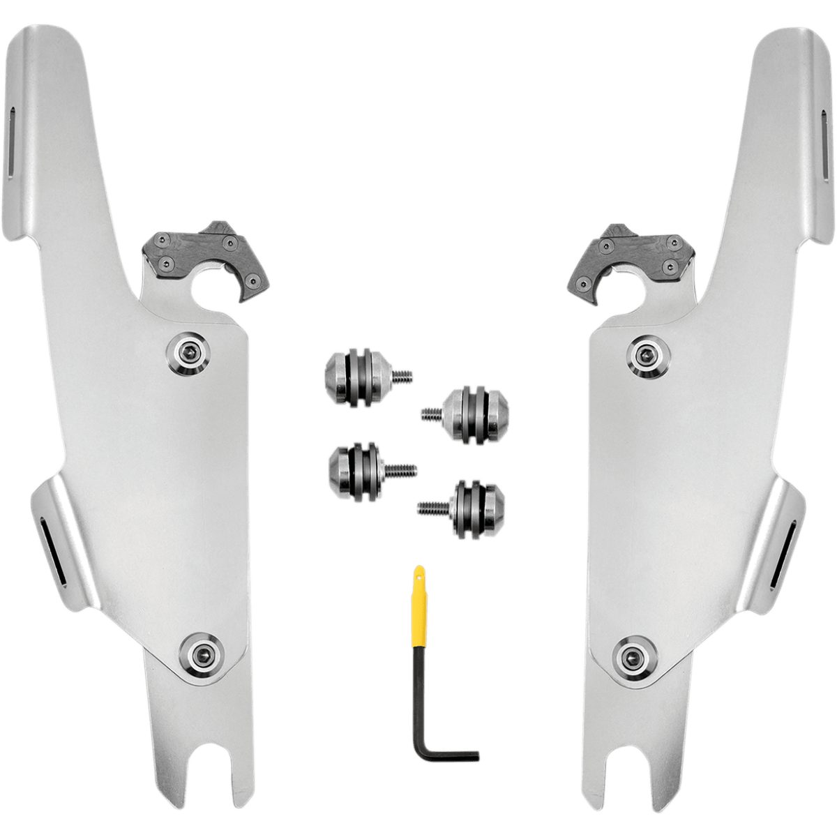MEMPHIS SHADES - Fats and Slim Trigger-Lock Mount Kit - 18-23 FLFB/FLFBS Fat Boy - Polished - MetalCore Harley Supply