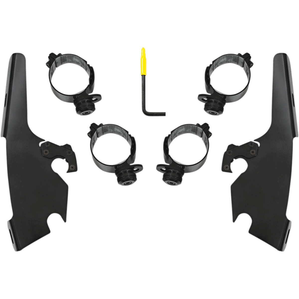 MEMPHIS SHADES - Fats and Slim Trigger-Lock Mount Kit - 20-23 FXLRS, 18-21 FLSB - Black - MetalCore Harley Supply