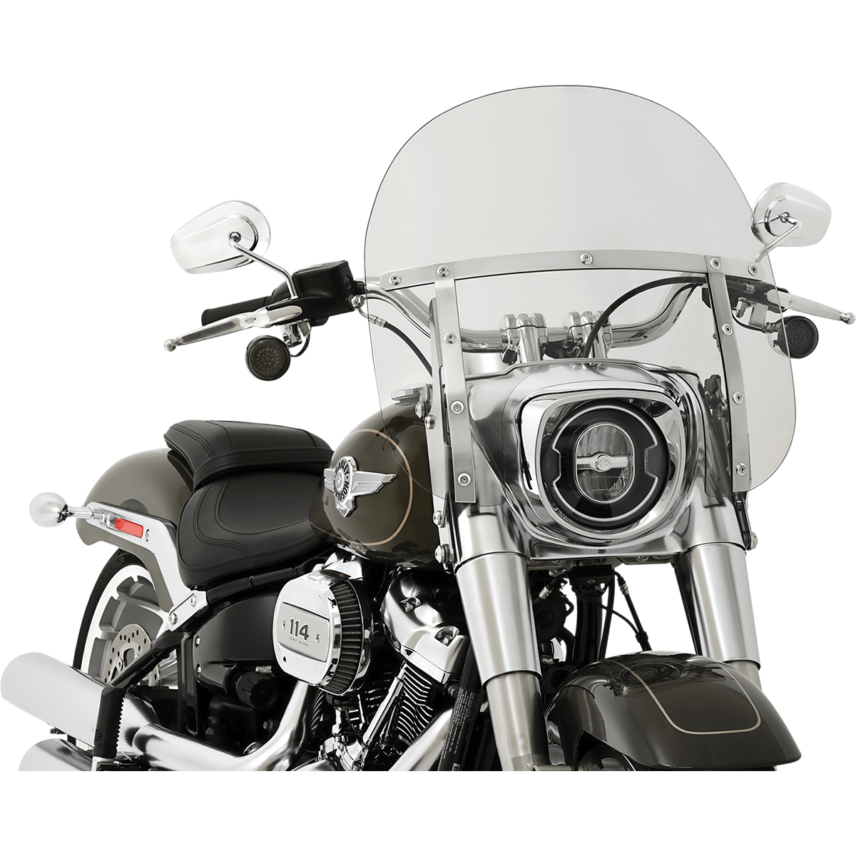 MEMPHIS SHADES - Memphis Fats Windshield M8 Fat Boy - 15" - Solar - MetalCore Harley Supply - View 2