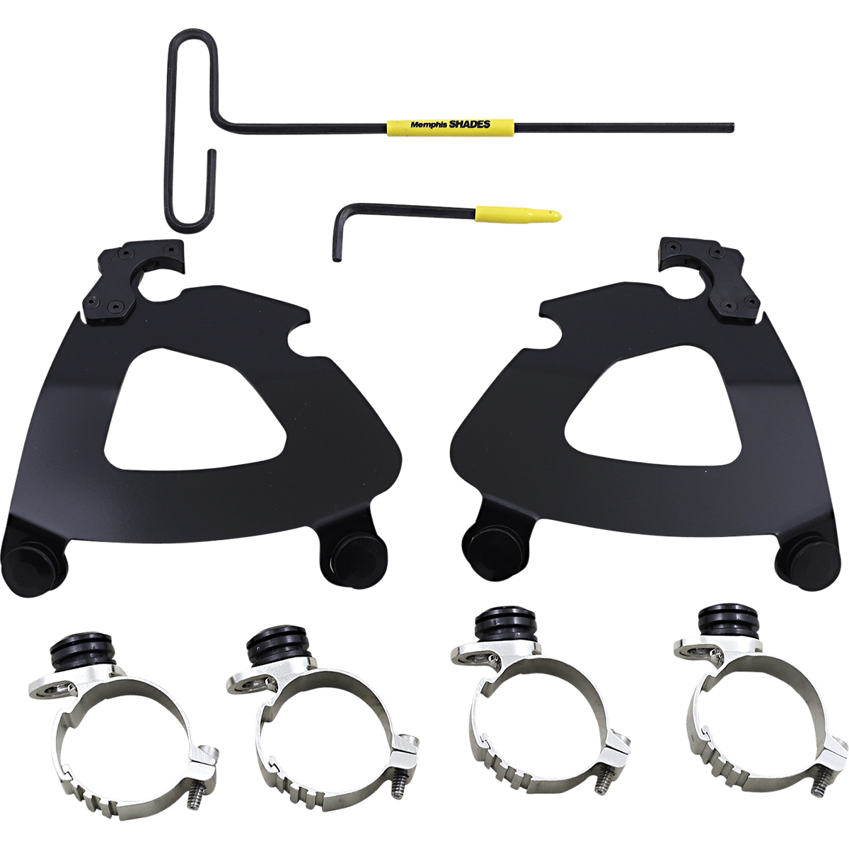 MEMPHIS SHADES - Gauntlet Trigger-Lock Mount Kit - '16-'22 XL1200X Black - MetalCore Harley Supply