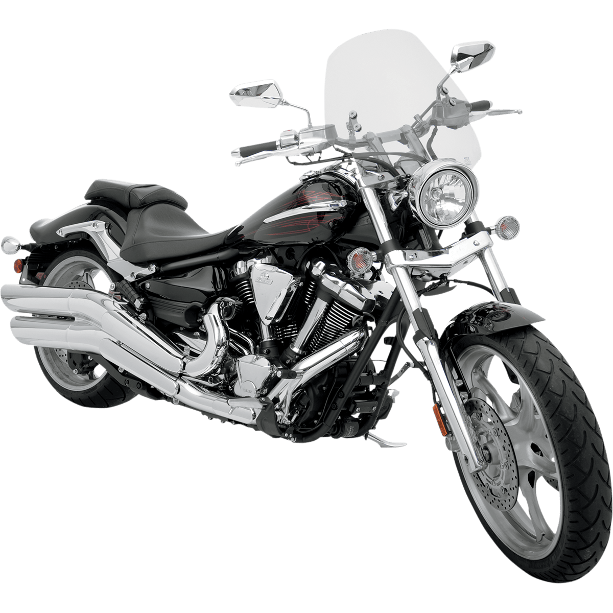 MEMPHIS SHADES - Hell Cat Handlebar Mount Windshield - MetalCore Harley Supply - View 2