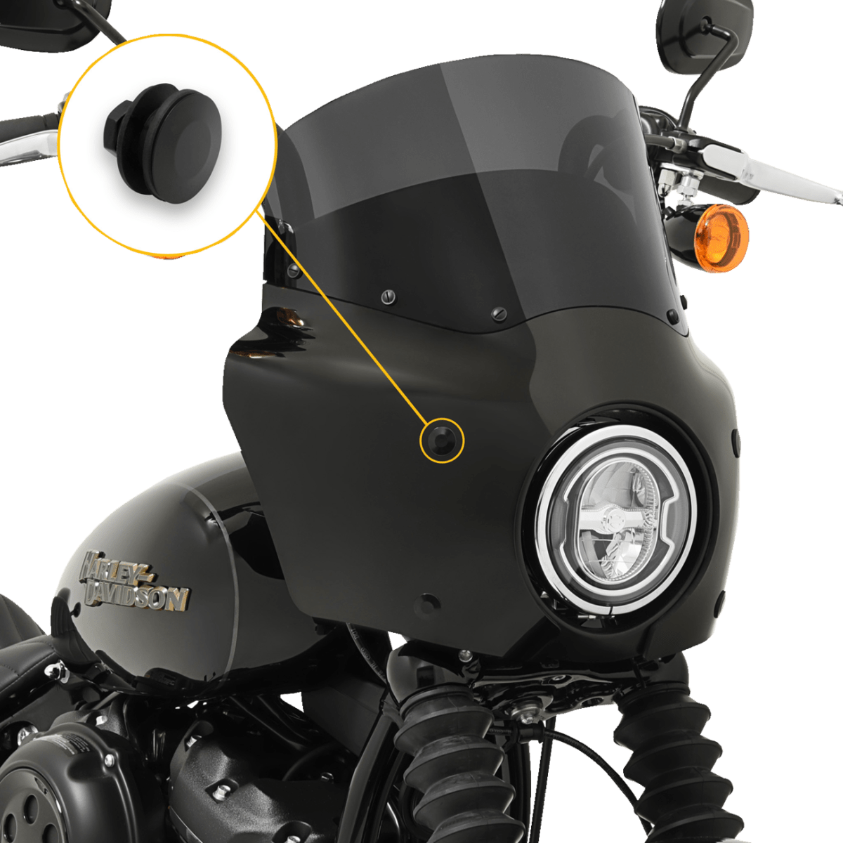 MEMPHIS SHADES - Low-Profile Attachment Assembly - Black - MetalCore Harley Supply - View 5