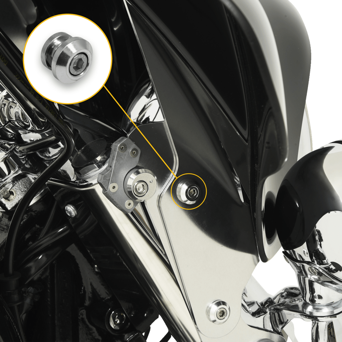 MEMPHIS SHADES - Plate Connector Assembly - Polished - MetalCore Harley Supply - View 2