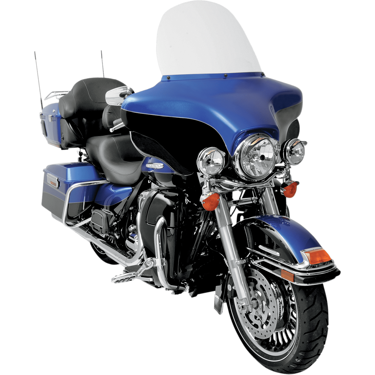 MEMPHIS SHADES - Replacement Windshield for Baggers - '96-'13 FLHT/FLHX - 15" - Clear - MetalCore Harley Supply