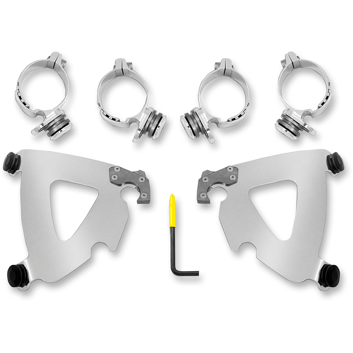 MEMPHIS SHADES - Road Warrior Trigger-Lock Mount Kit - '99-'22 FLHR/FLHRI/FLHRC/FLHRCI Polished View 2