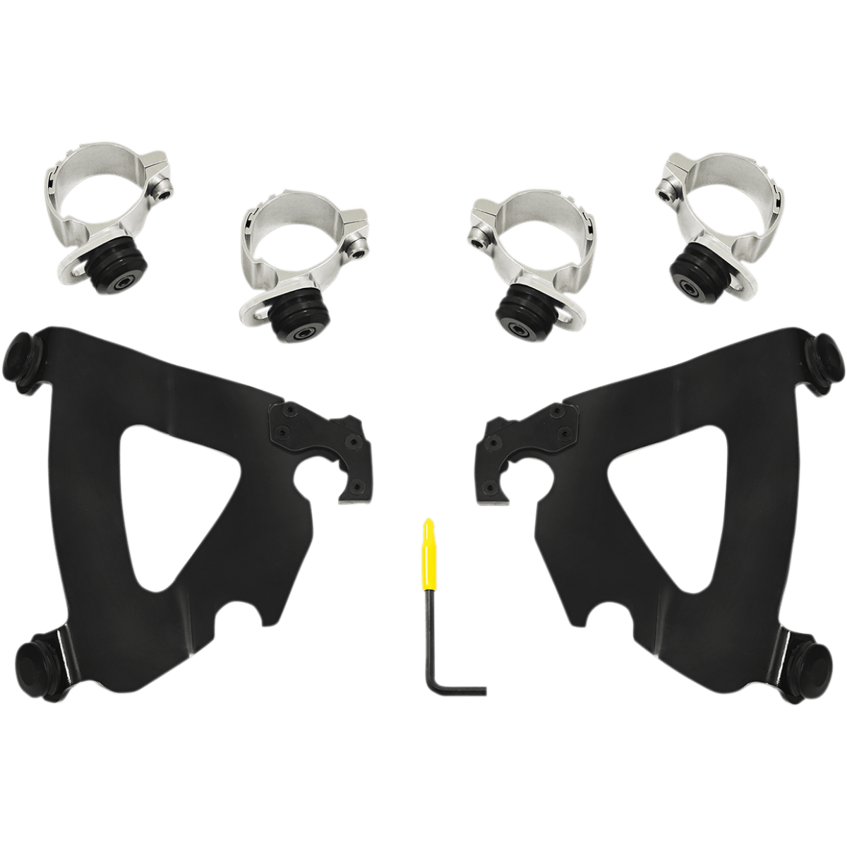 MEMPHIS SHADES - Road Warrior Trigger-Lock Mount Kit - '91-'05 FXD/FXDL/FXDX, '86-'10 XL, '11-'21 XL883L, '09-'22 XL883N Blac