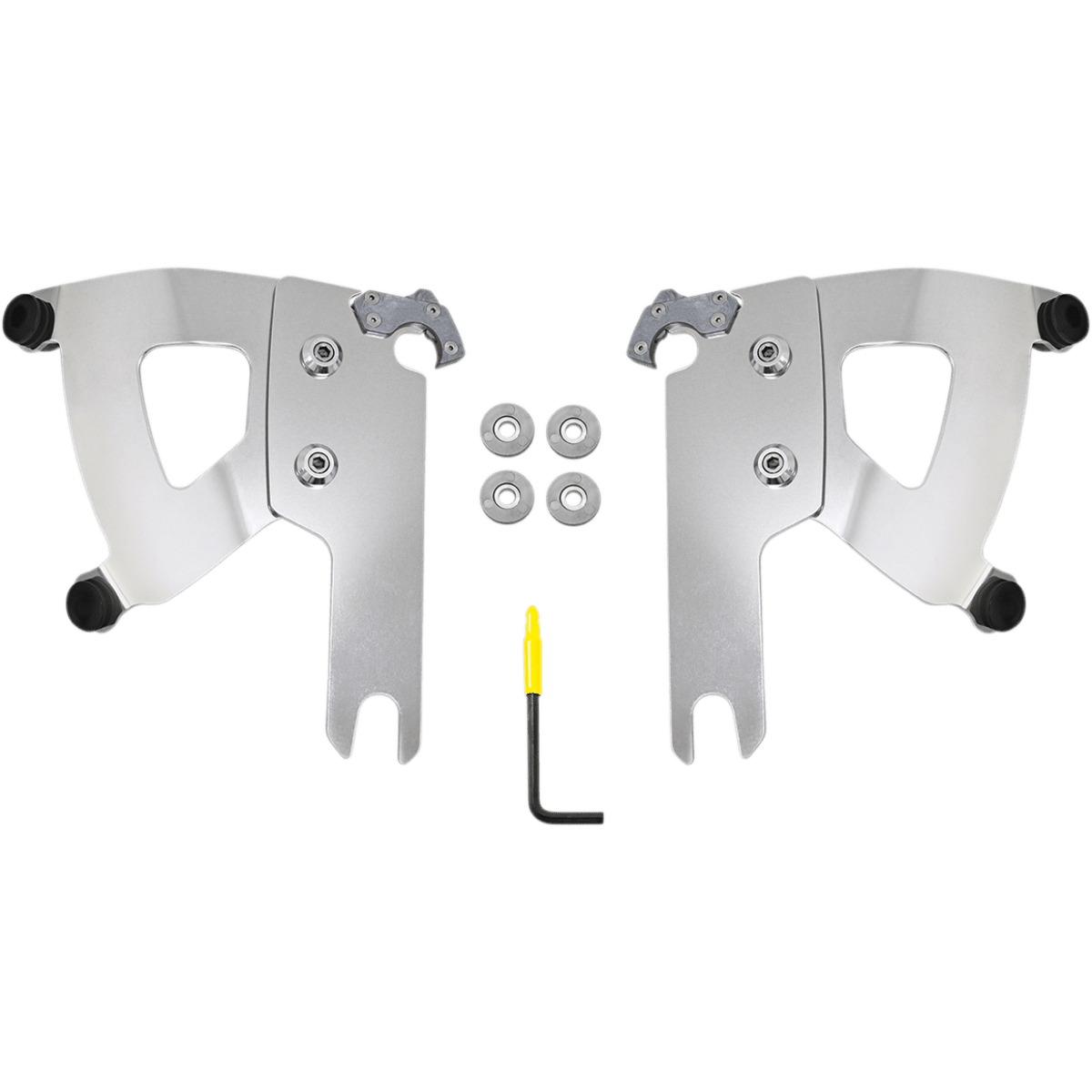 MEMPHIS SHADES - Road Warrior Trigger-Lock Mount Kit - '99-'22 FLHR/FLHRI/FLHRC/FLHRCI Polished - MetalCore Harley Supply