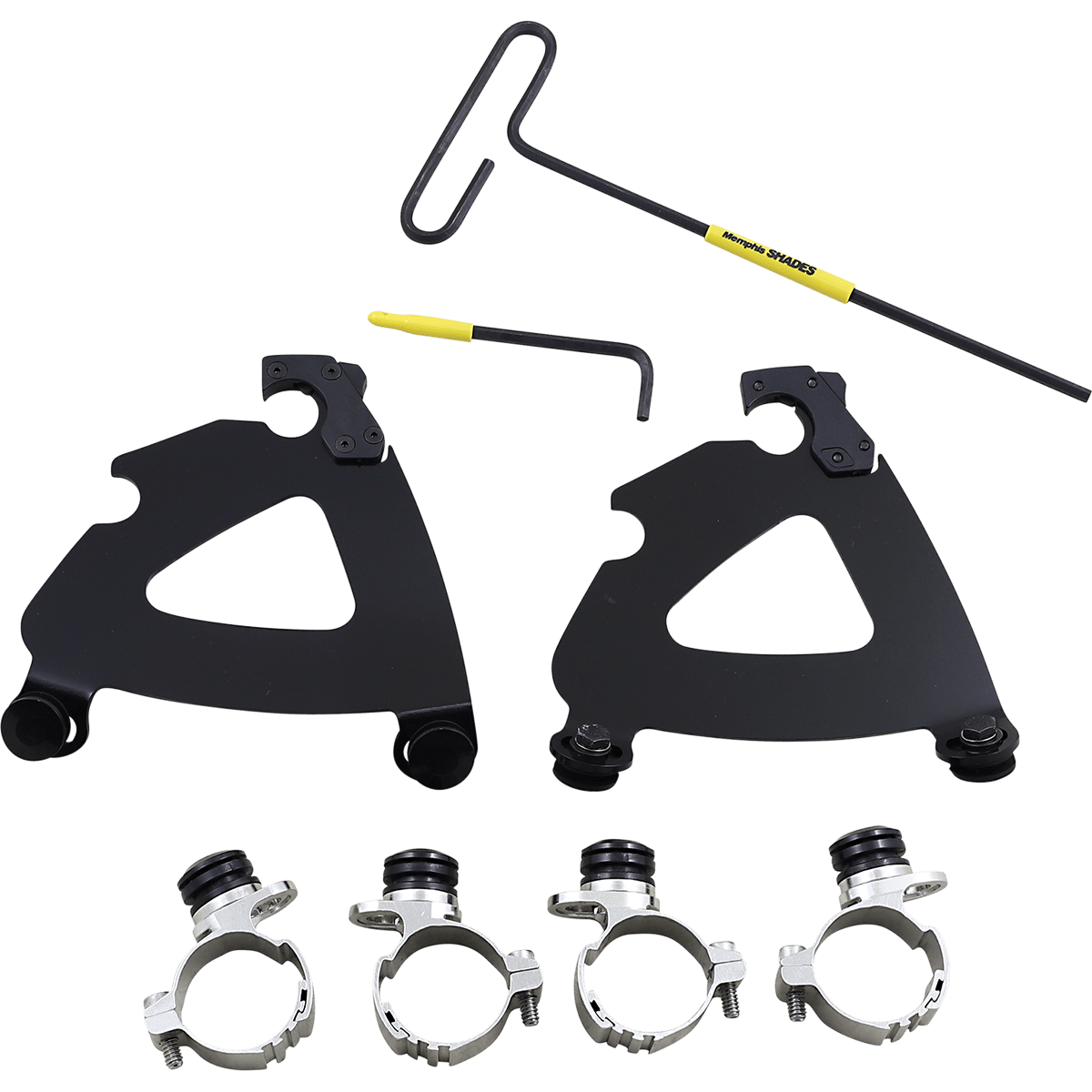 MEMPHIS SHADES - Road Warrior Trigger-Lock Mount Kit - '11-'19 XL1200C Black - MetalCore Harley Supply