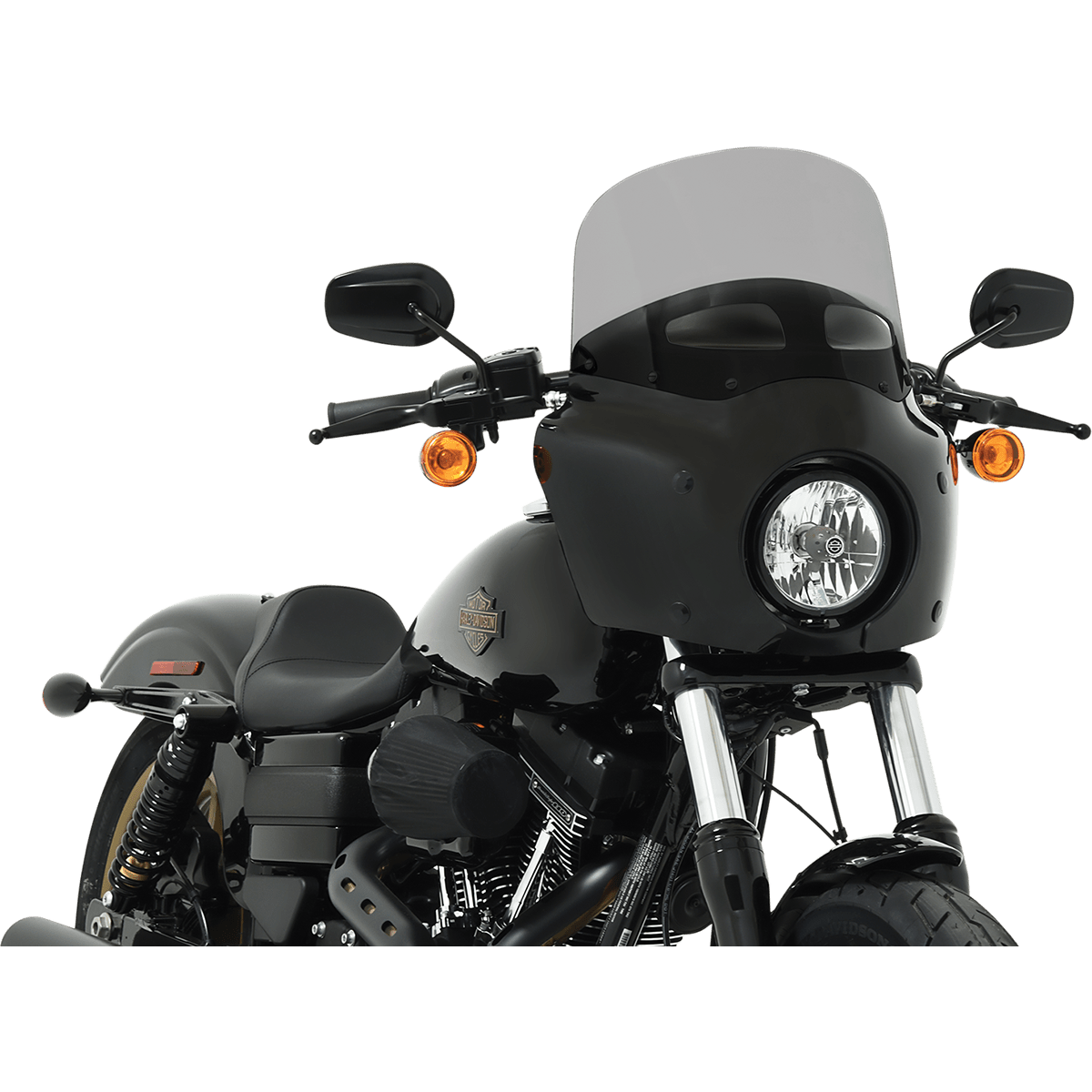 MEMPHIS SHADES - Road Warrior Windshield - 11" Black smoke Vented - MetalCore Harley Supply