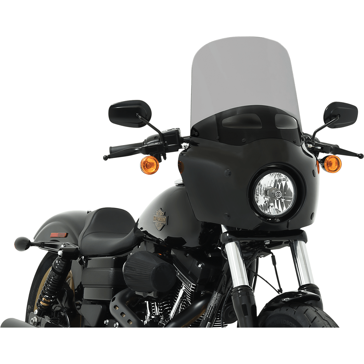 MEMPHIS SHADES - Road Warrior Windshield - 15" Black smoke Vented - MetalCore Harley Supply