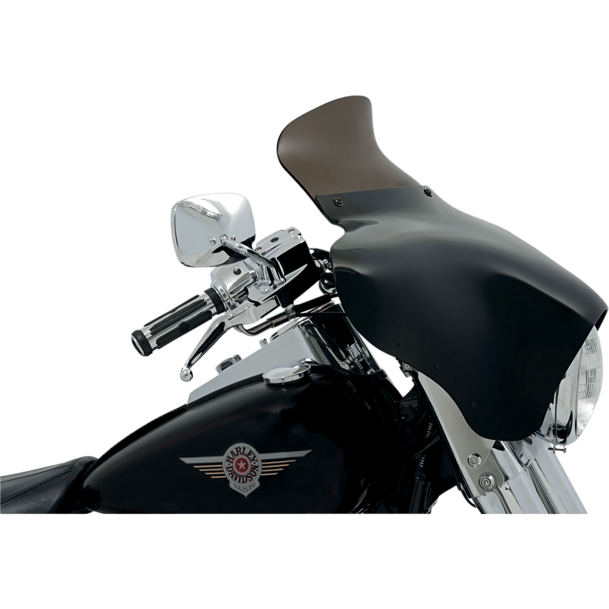 MEMPHIS SHADES - Batwing Spoiler Windshield - 6.5" Smoke View 2 - MetalCore Harley Supply