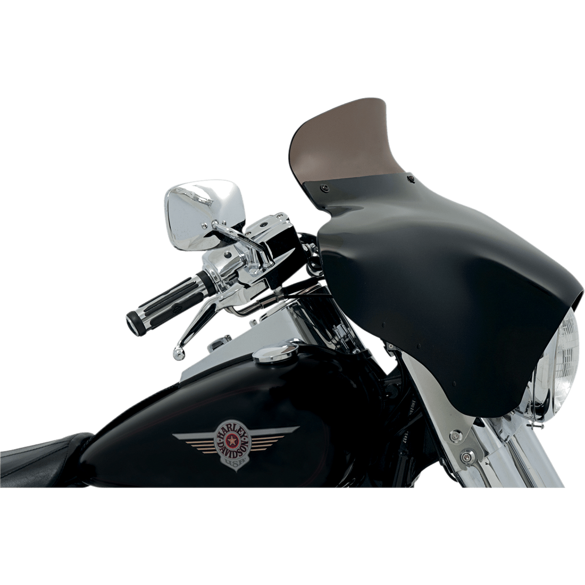 MEMPHIS SHADES - Batwing Spoiler Windshield - 5" Smoke View 2 - MetalCore Harley Supply