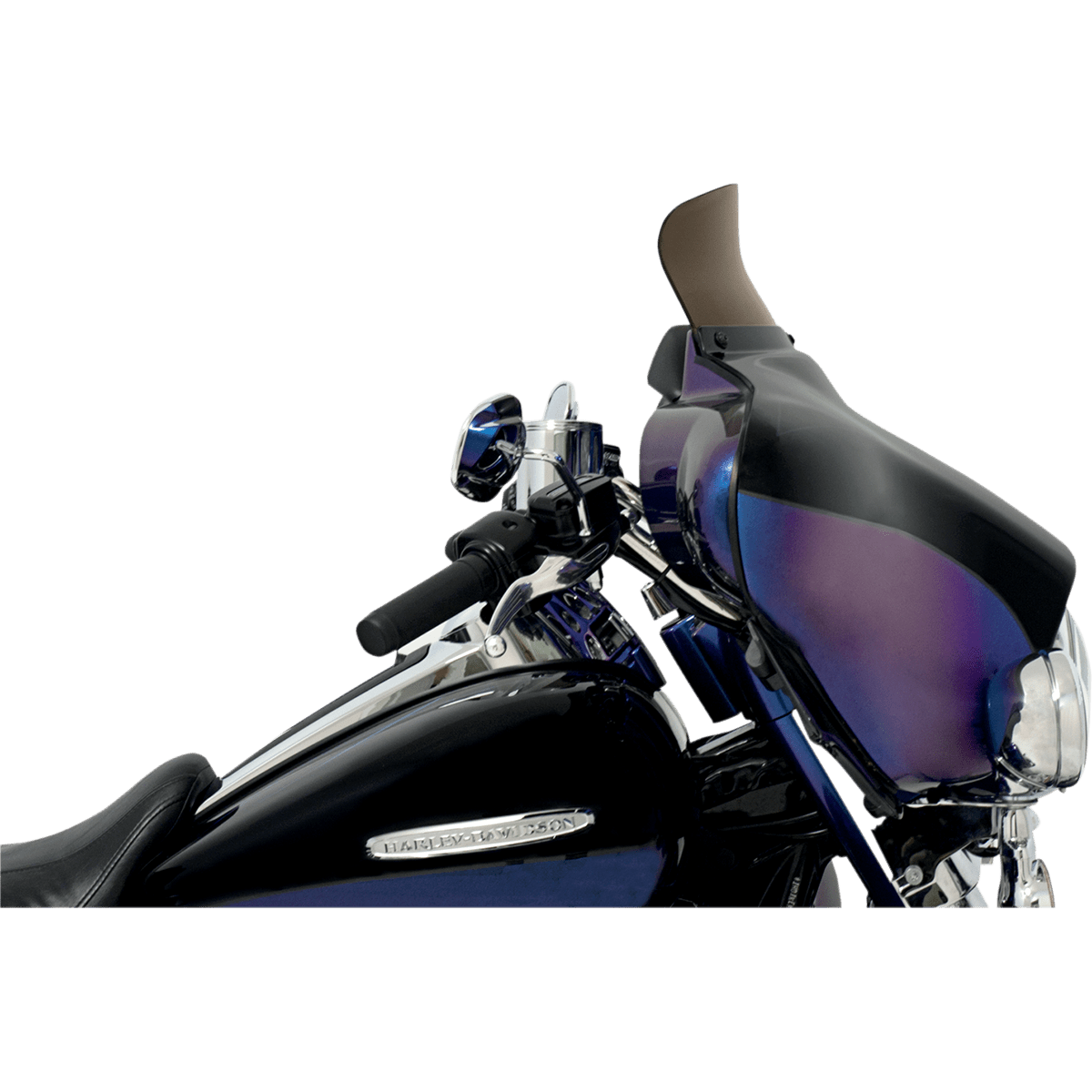 MEMPHIS SHADES - Spoiler Windshield for OEM Fairings - '96-'13 Batwing - 5" - Smoke - MetalCore Harley Supply - View 2