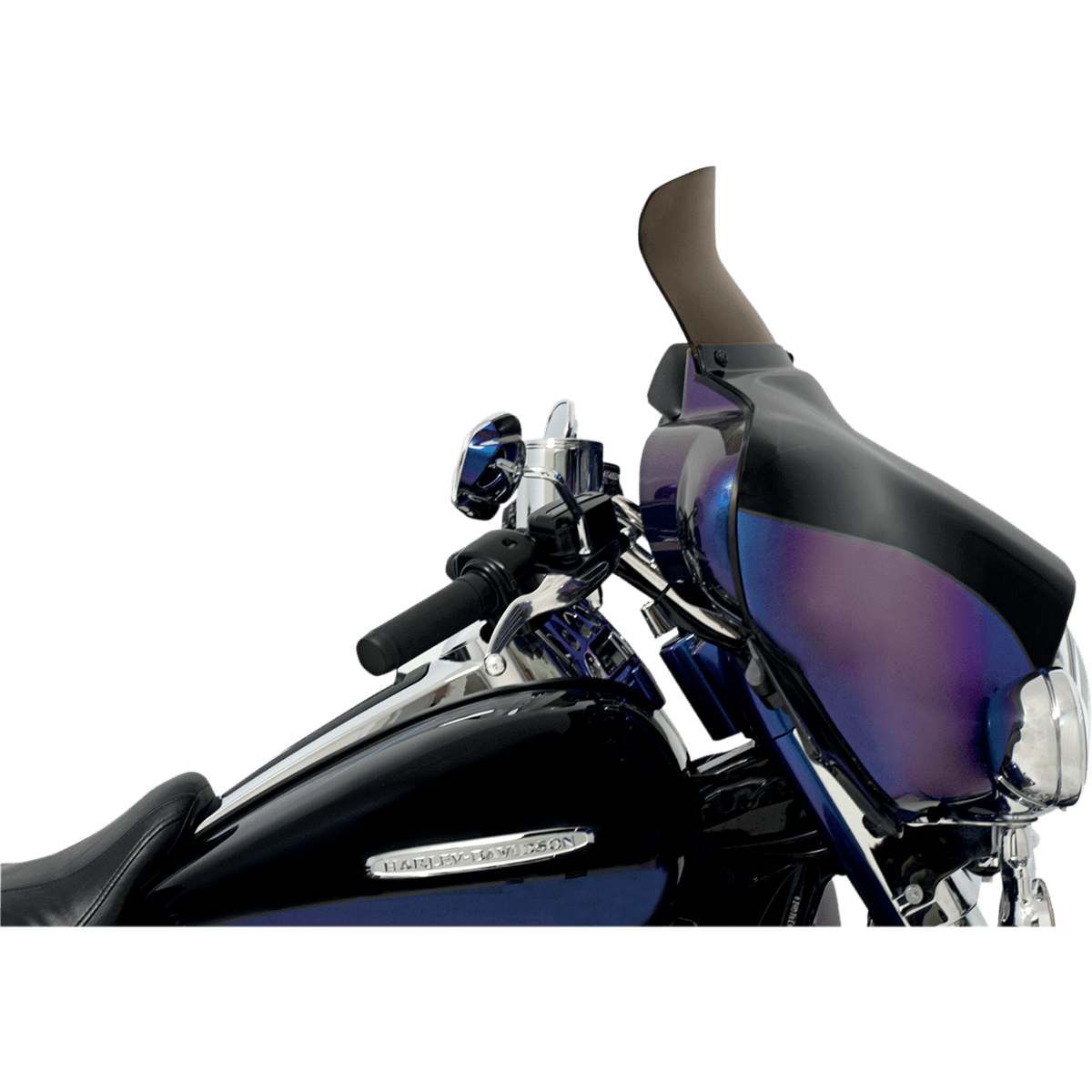 MEMPHIS SHADES - Spoiler Windshield for OEM Fairings - '96-'13 Batwing - 6.5" - Smoke - MetalCore Harley Supply - View 2
