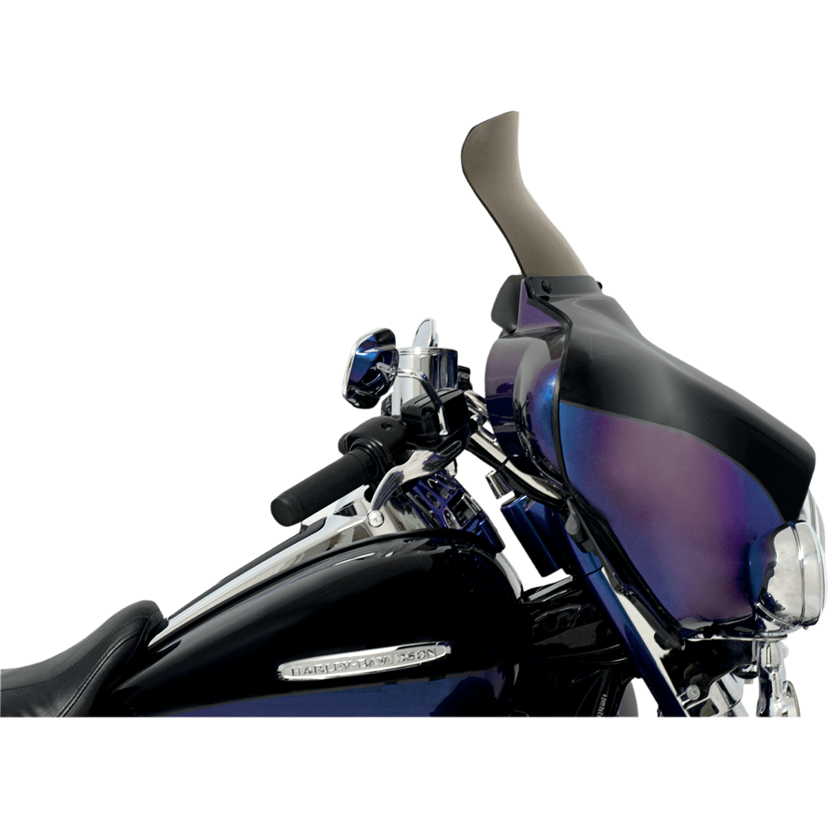 MEMPHIS SHADES - Spoiler Windshield for OEM Fairings - '96-'13 Batwing - 9" - Smoke - MetalCore Harley Supply - View 2