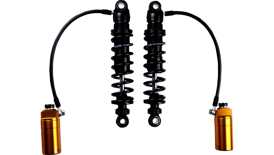 OHLINS - Fully Adjustable STX36 Pro Blackline Reservoir Shocks / '14 - '24 Touring - Shocks - Remote Reservoir - MetalCore Harley Supply