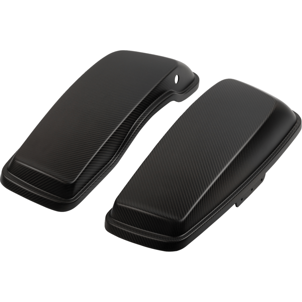 SLYFOX - Carbon Fiber Saddlebag Lids - Matte Black '14-'23 - Bags - MetalCore Harley Supply