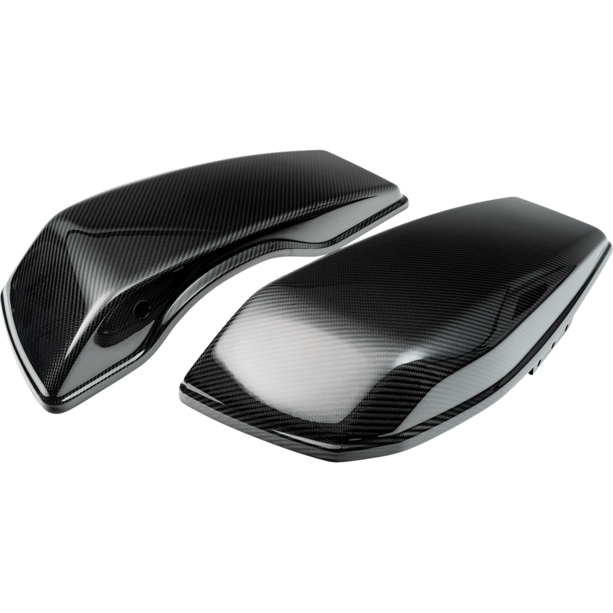 SLYFOX - Carbon Fiber Saddlebag Lids - Gloss Black '24-'25 - Bags - MetalCore Harley Supply