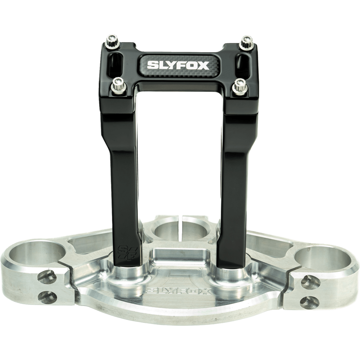 SLYFOX - Handlebar Riser Kit - Straight 6" Black 1-1/8 inch - Risers - MetalCore Harley Supply