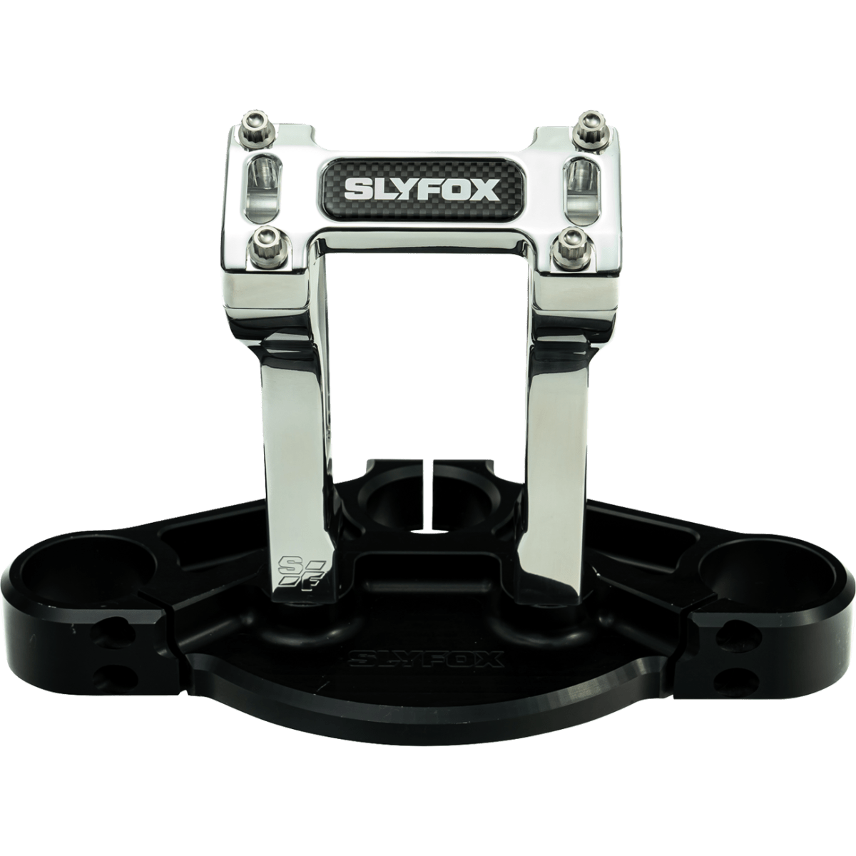 SLYFOX - Handlebar Riser Kit - Pullback 6" Raw 1-1/8 inch - Risers - MetalCore Harley Supply