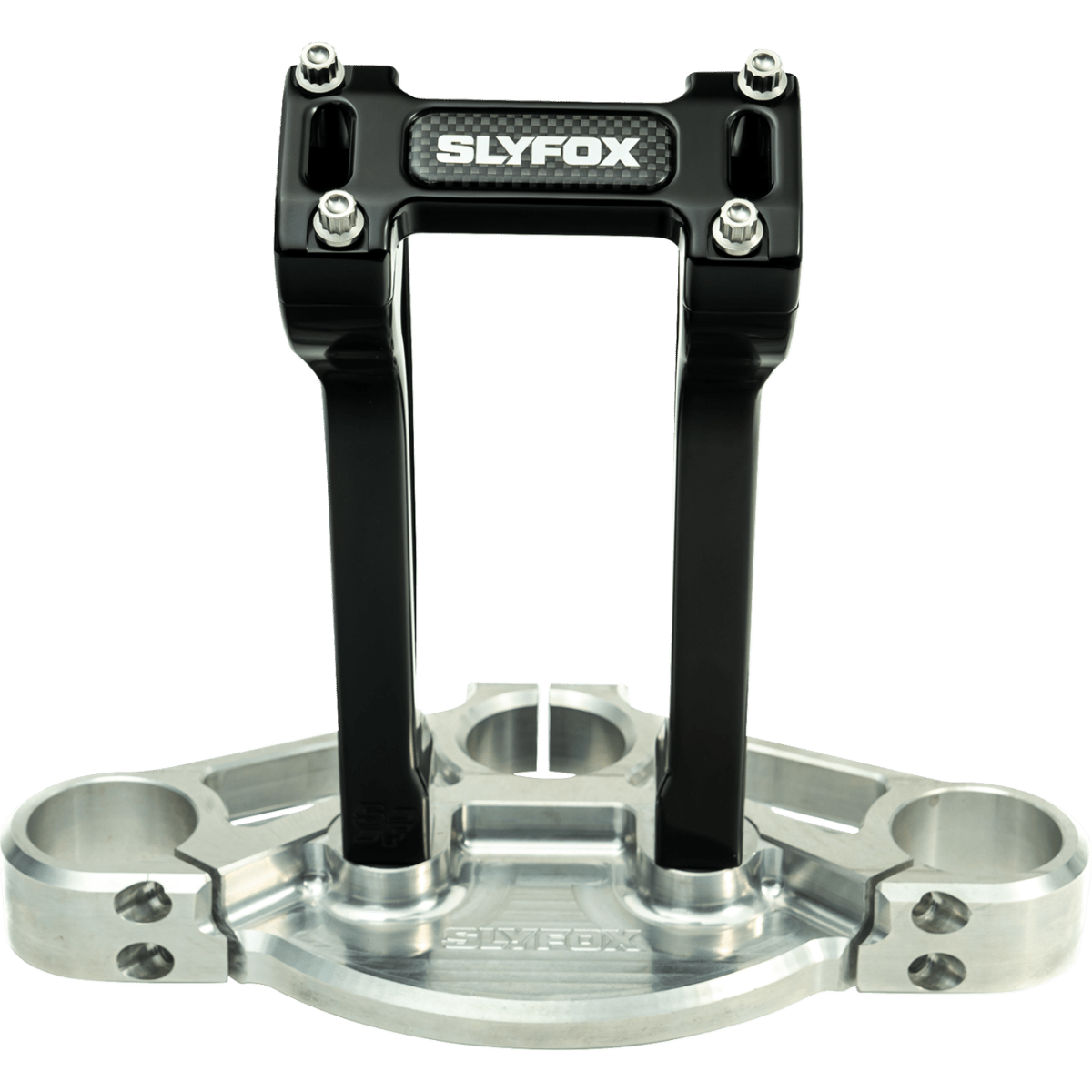 SLYFOX - Handlebar Riser Kit - Pullback 8" Black 1-1/8 inch - Risers - MetalCore Harley Supply