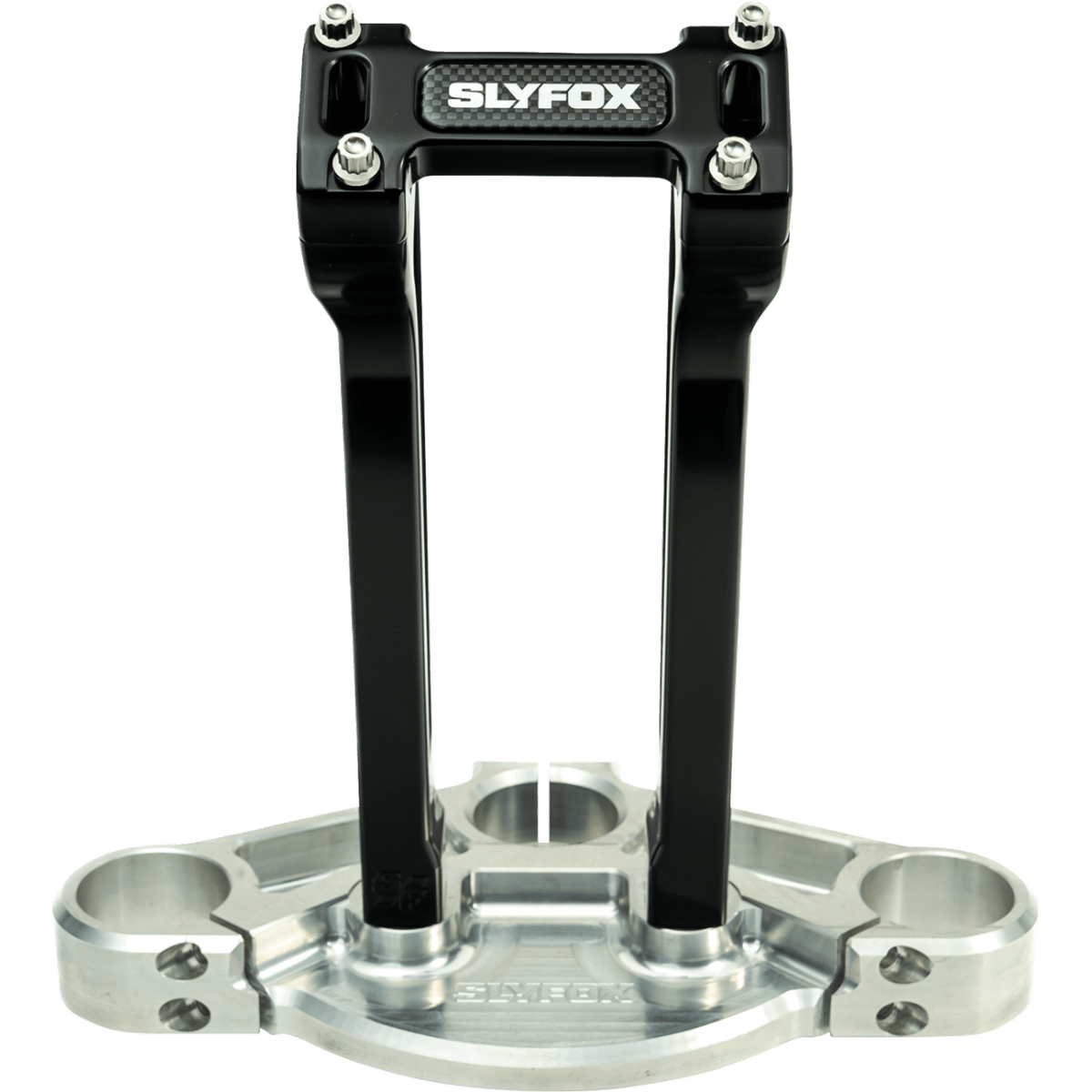 SLYFOX - Handlebar Riser Kit - Pullback 10" Black 1-1/8 inch - Risers - MetalCore Harley Supply