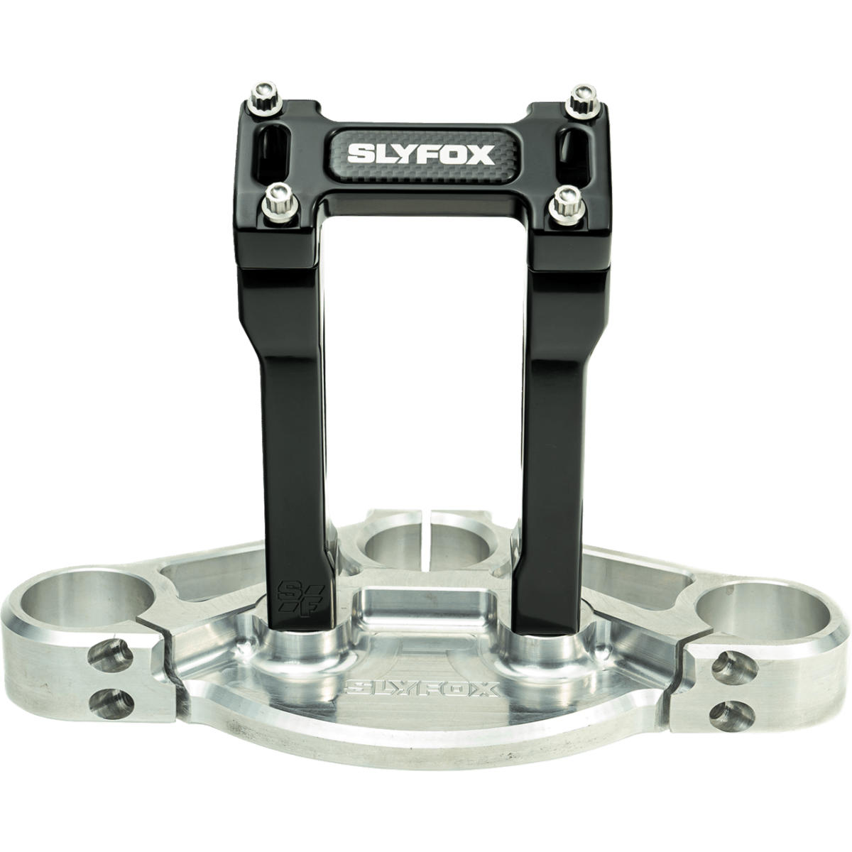 SLYFOX - Handlebar Riser Kit - Straight 6" Black 1 inch - Risers - MetalCore Harley Supply