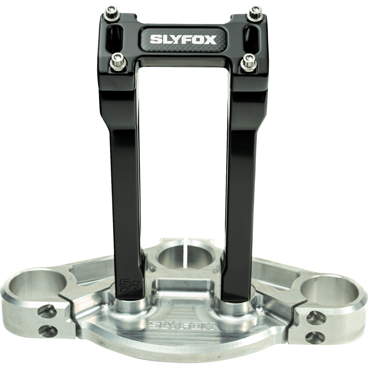 SLYFOX - Handlebar Riser Kit - Straight 8" Black 1 inch - Risers - MetalCore Harley Supply