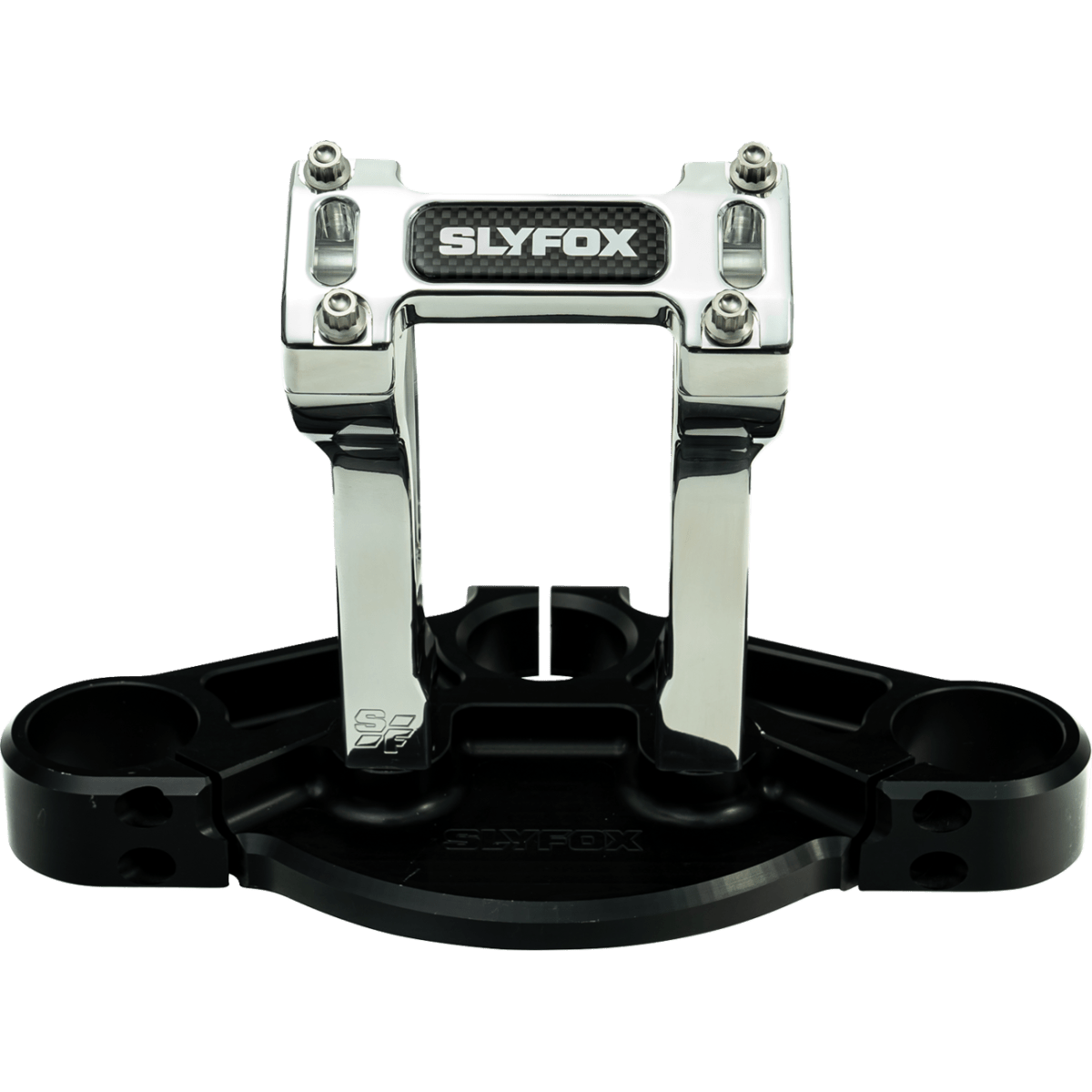 SLYFOX - Handlebar Riser Kit - Pullback 6" Raw 1 inch - Risers - MetalCore Harley Supply