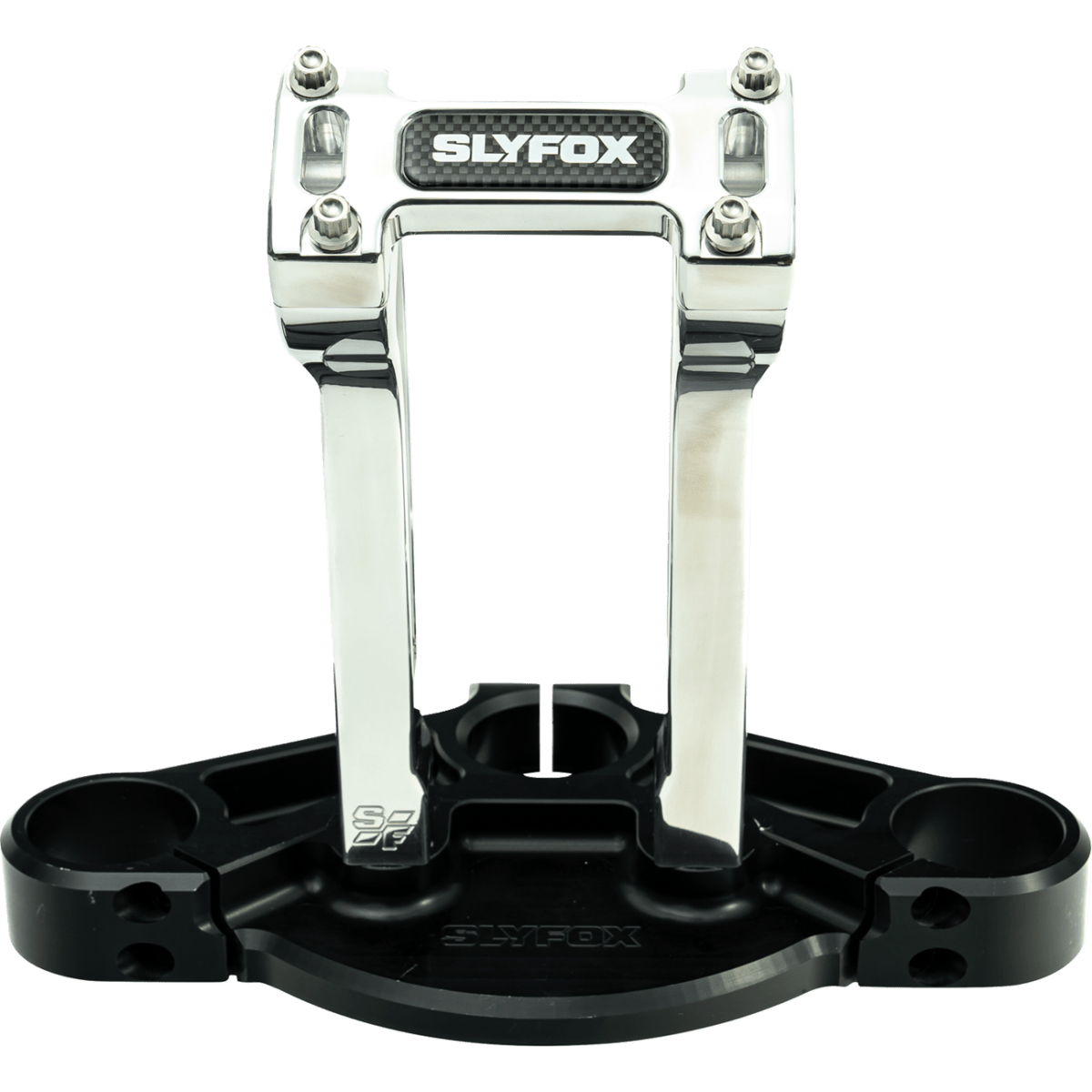 SLYFOX - Handlebar Riser Kit - Pullback 8" Raw 1 inch - Risers - MetalCore Harley Supply