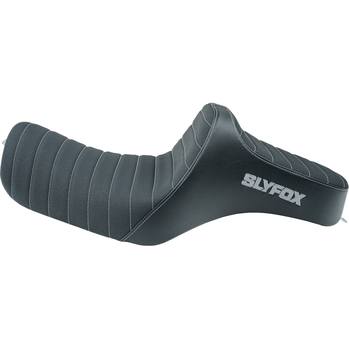 SLYFOX - High Noon 2-Up Seat - Gray Logo Classic '04-'22 - Seats - MetalCore Harley Supply